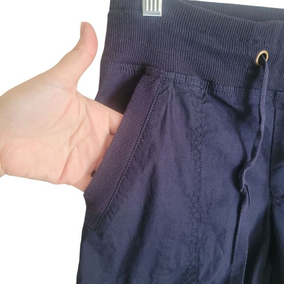 XCVI Wearables Jules Pant Women's XS Navy Blue Ruched Casual Outdoor Pull On - Picture 7 of 12